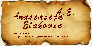Anastasija Elaković vizit kartica